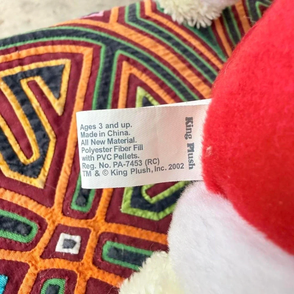 Vintage King Plush Teddy Bear Santa Outfit Christmas Stuffed Animal Toy Doll 90s